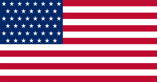 The 45-star flag, used by the United States during the invasion of Puerto Rico, was also the official flag of Puerto Rico from 1899 to 1908.