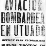 This is a picture of a copy of the November 1, 1950 edition of the newspaper "El Imparcial" of Puerto Rico whose headline states that the Puerto Rican City of Utuado was bombed by the US Air Forces during the historic Nationalists revolts of Oct. 30, 1950.