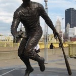 A statue of Clemente outside of PNC Park in Pittsburgh.